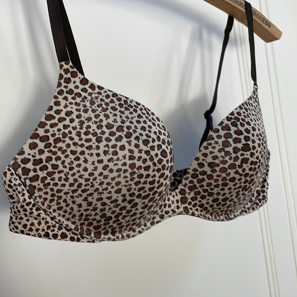 CALVIN KLEIN leopard cheetah print padded bra - Picture 2 of 14